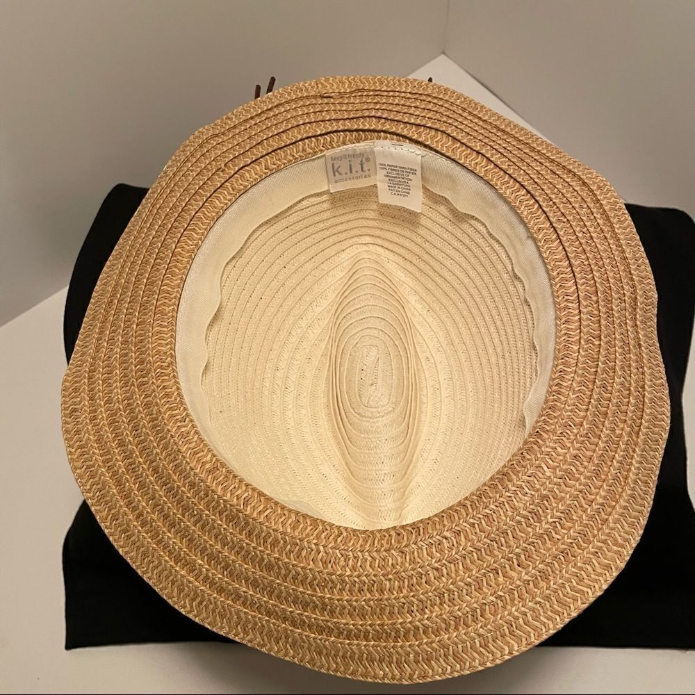 Panama Sun Hat Two Tone with Tie - Picture 6 of 7